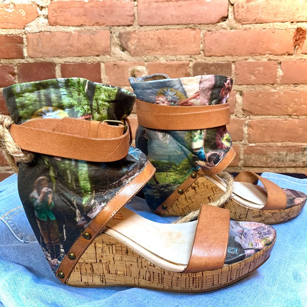 VINTAGE Redesigned Fabric Collage Wedges